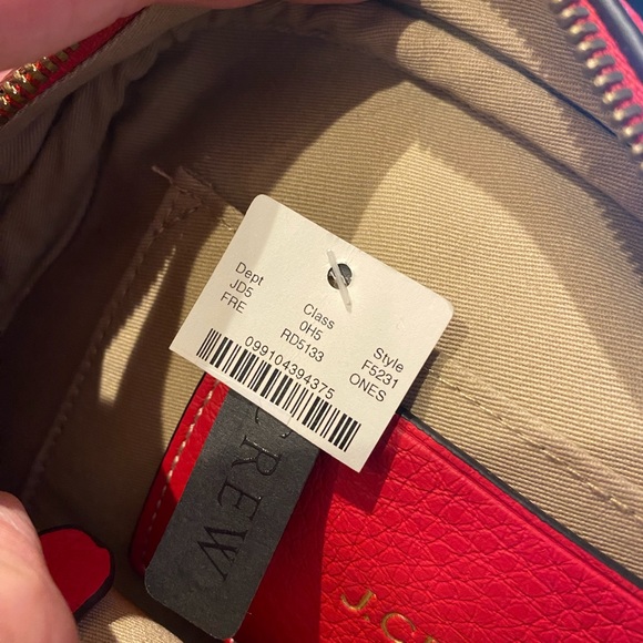 JCrew red leather camera bag - Picture 4 of 6